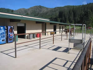 "Cement Side" where tack rooms are located