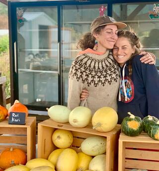 Hugging at the Farmers Market